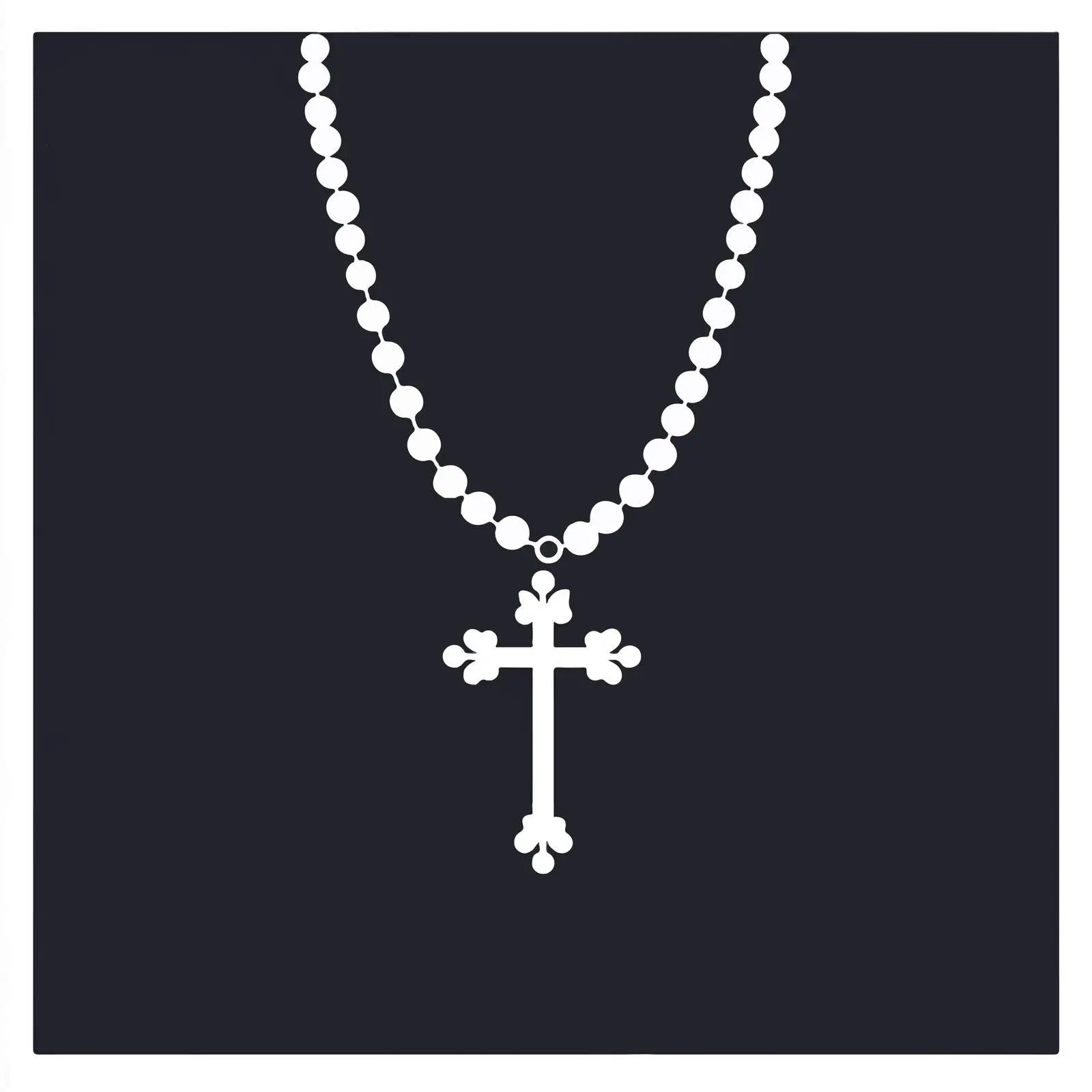 Isolated Rosary Necklace Cross Icon Design — free download from Dotvec