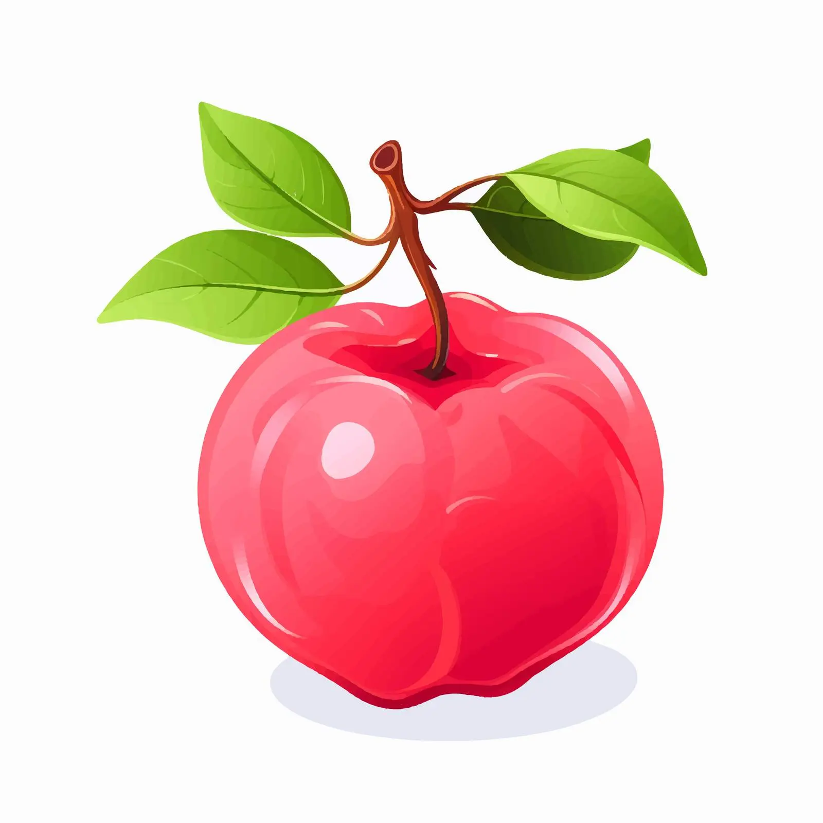 Rose Apple Vector Illustration on White Background — free download from Dotvec