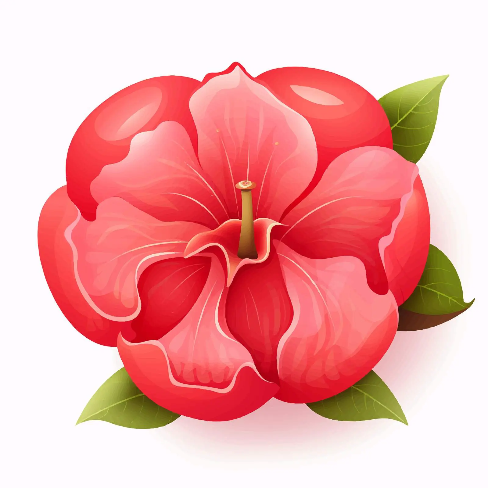 Rose Apple Vector Illustration on White Background — free download from Dotvec
