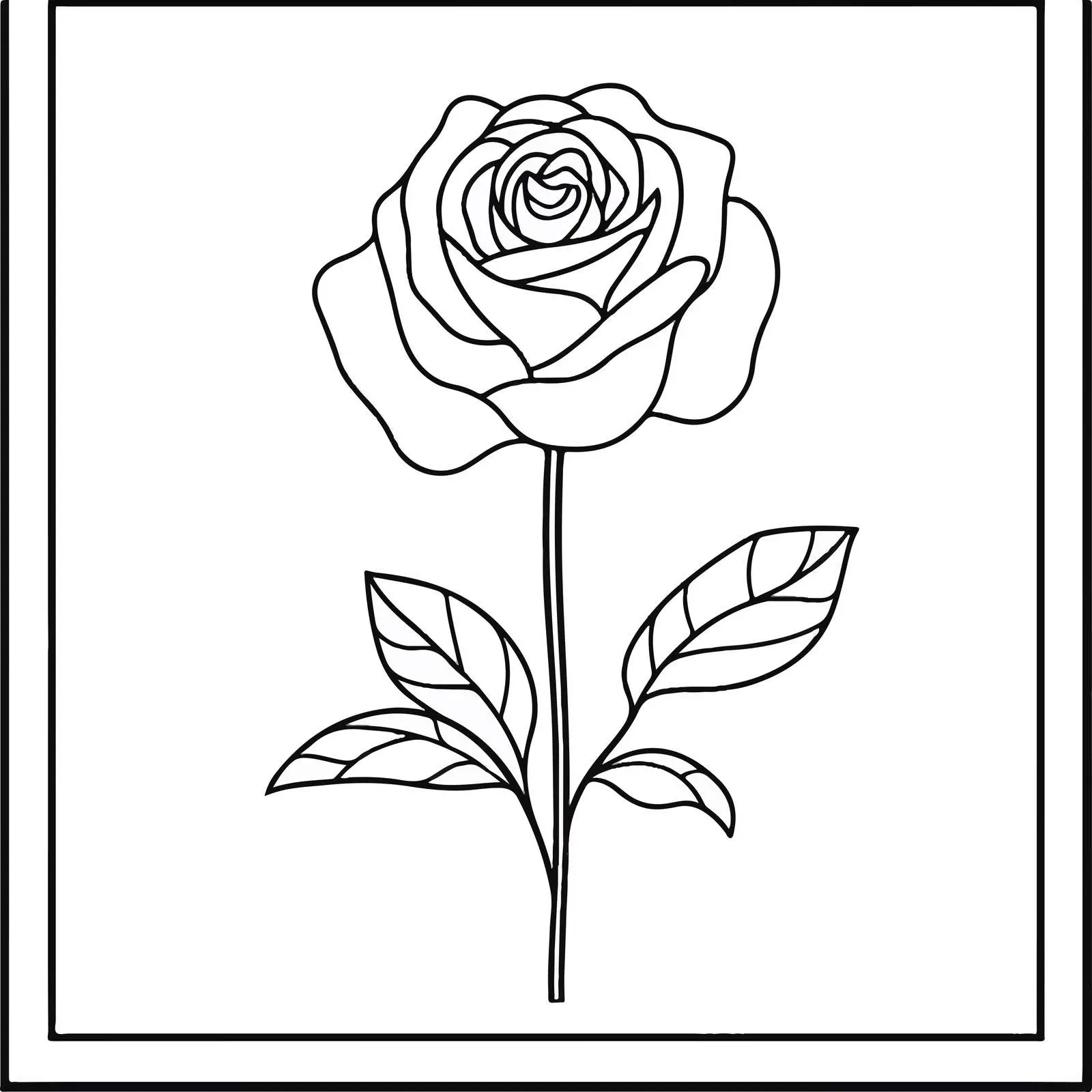 Rose Flower Outline Icon on White Background — free download from Dotvec