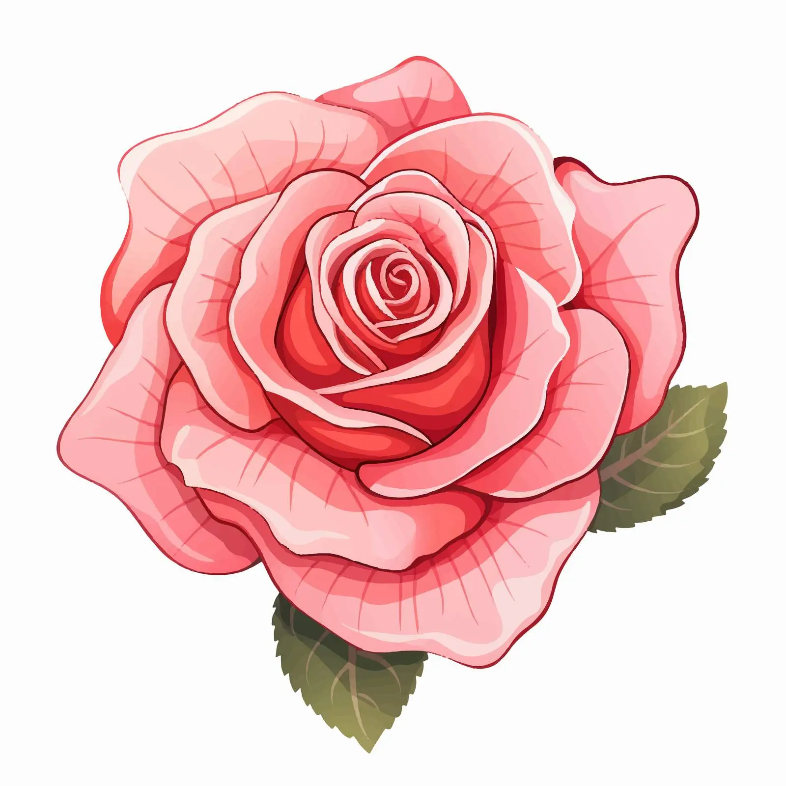 Rose Flower Vector Illustration on White Background — free download from Dotvec