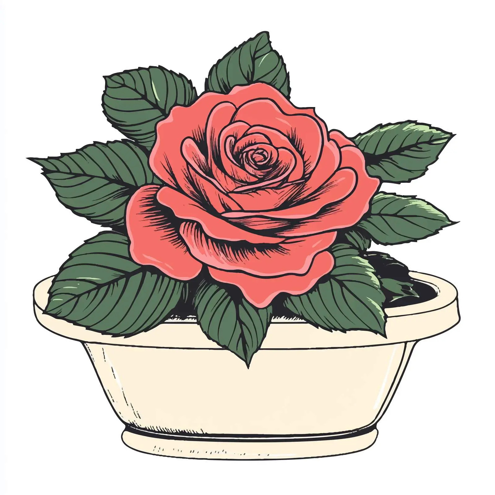 Elegant Rose Flower Vector Silhouette Illustration — free download from Dotvec