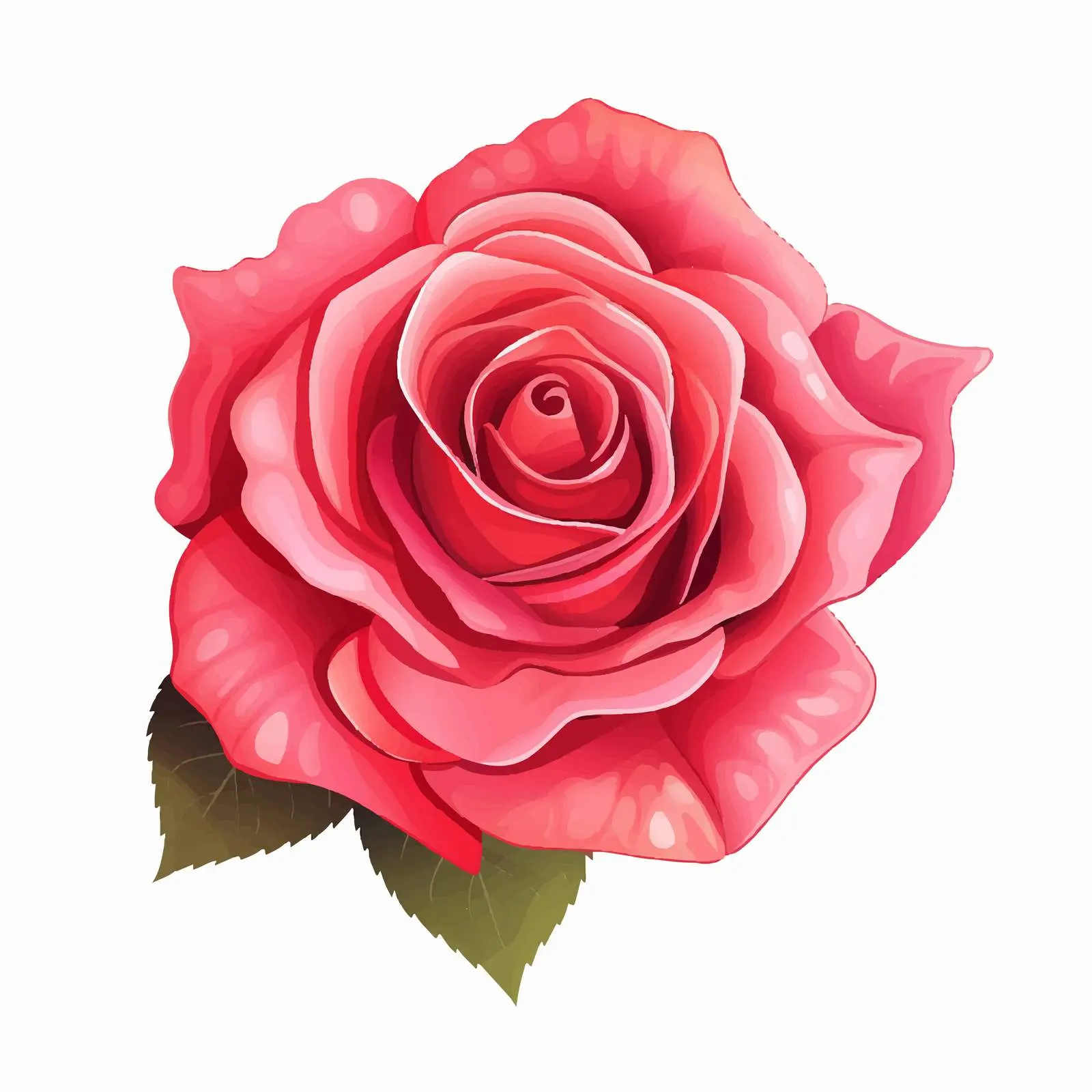 Top View Rose Vector Illustration on White Background — free download from Dotvec