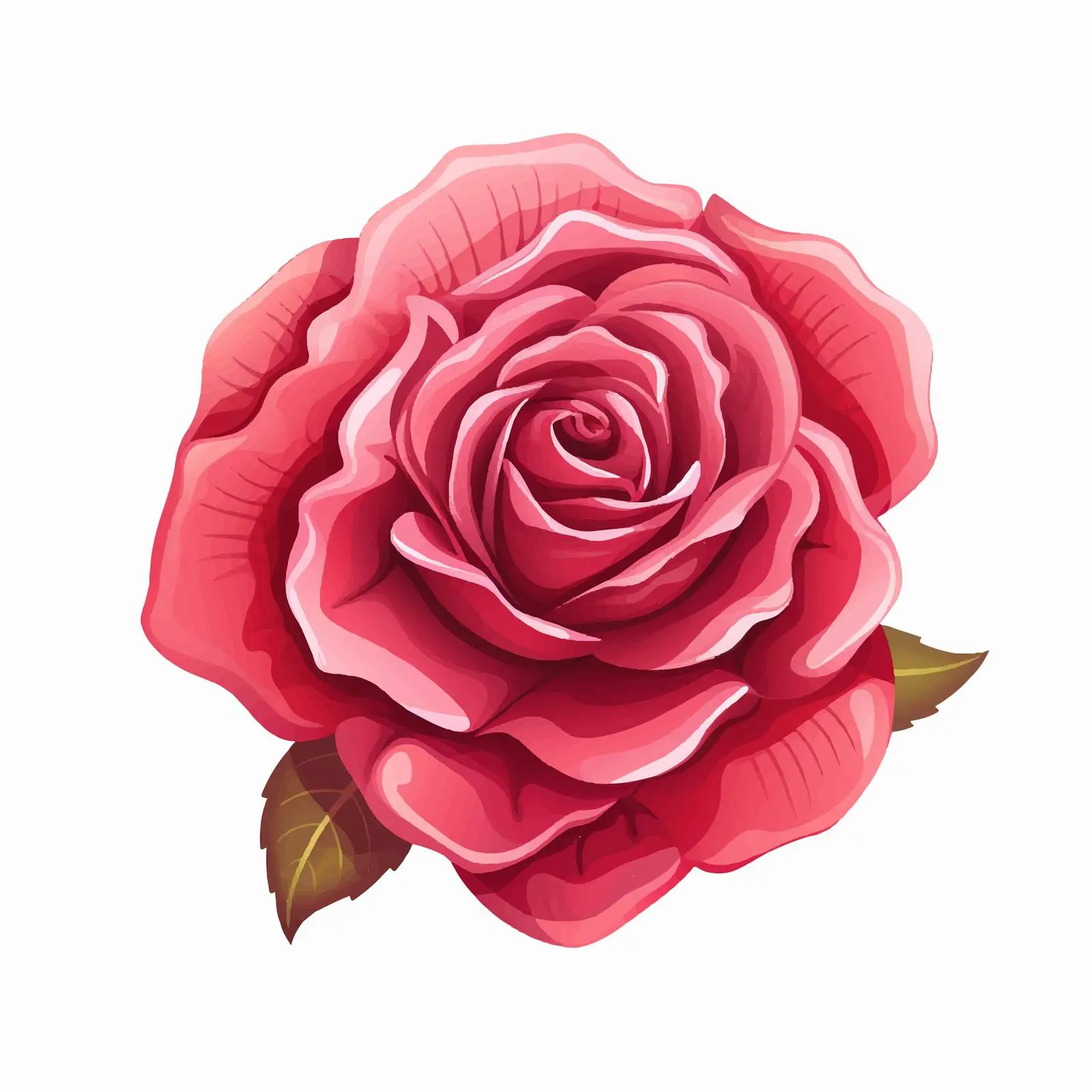 Top View Rose Vector Illustration on White Background — free download from Dotvec