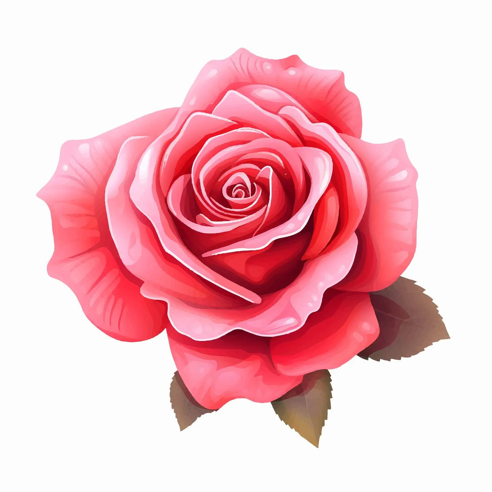 Top View Rose Vector Illustration on White Background — free download from Dotvec