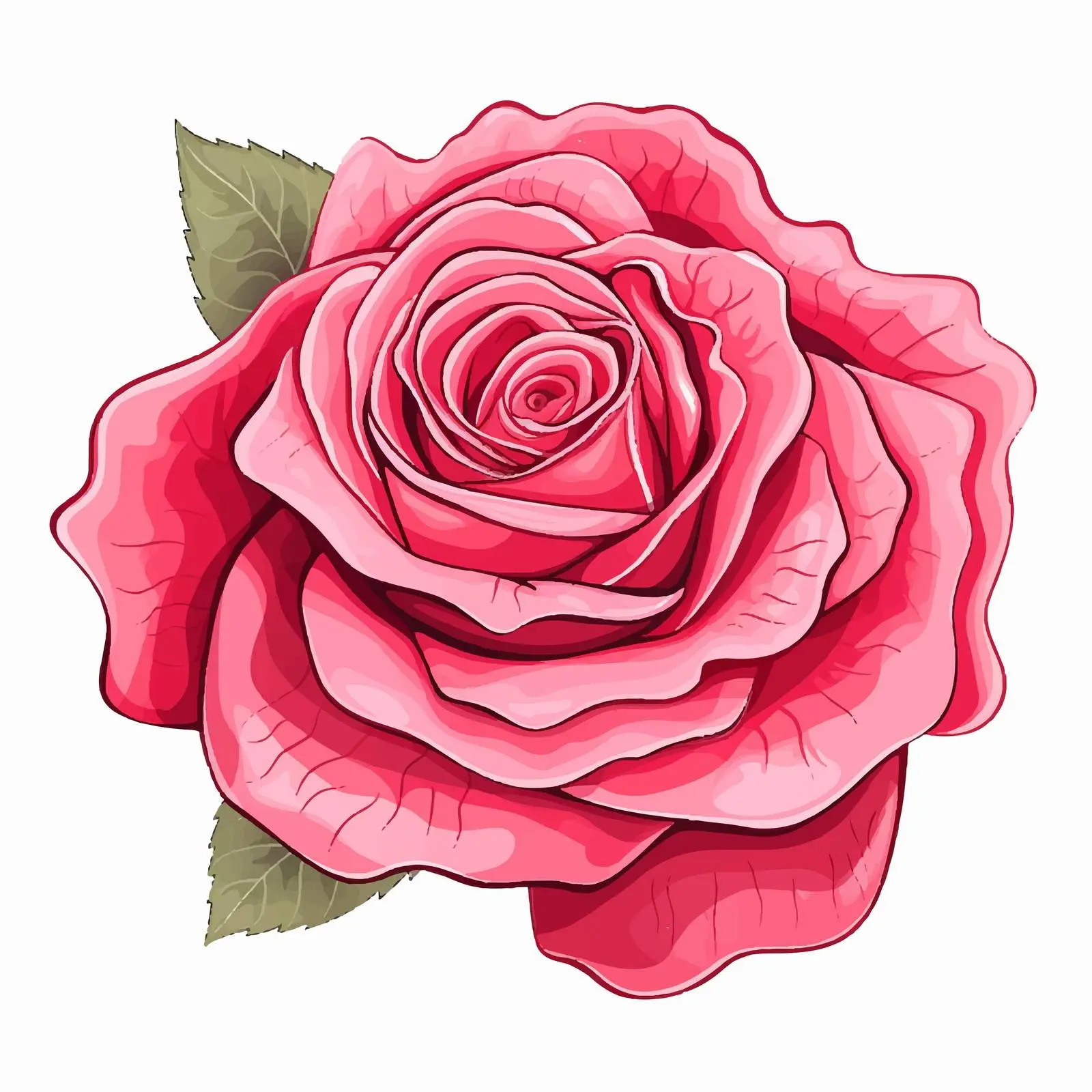 Top View Rose Vector Illustration on White Background — free download from Dotvec