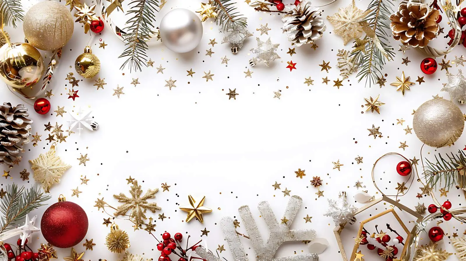 Festive Holiday Background with Sparkling Round Frame — free download from Dotvec