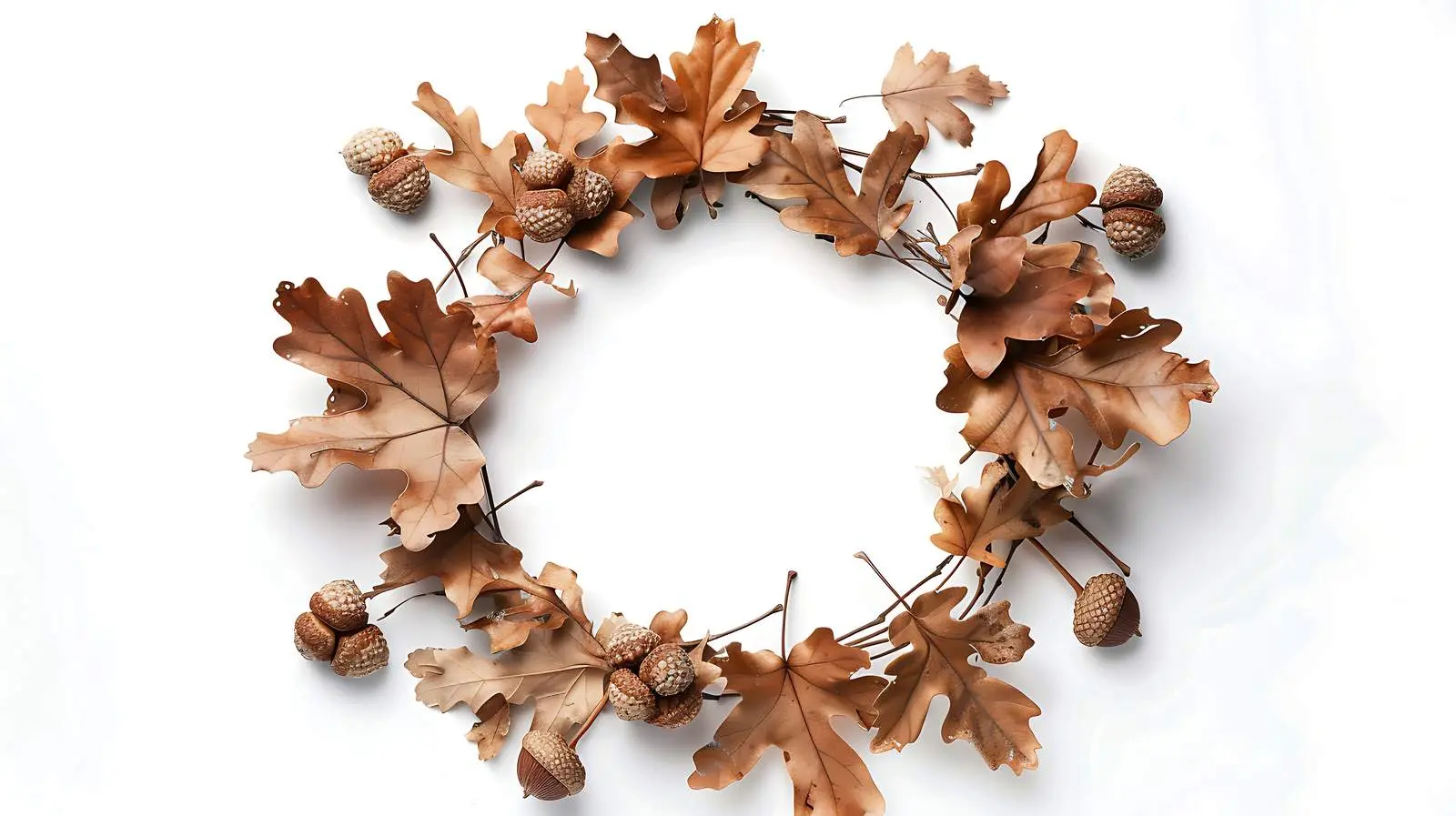 Beige Dried Flower Round Frame Wreath — free download from Dotvec