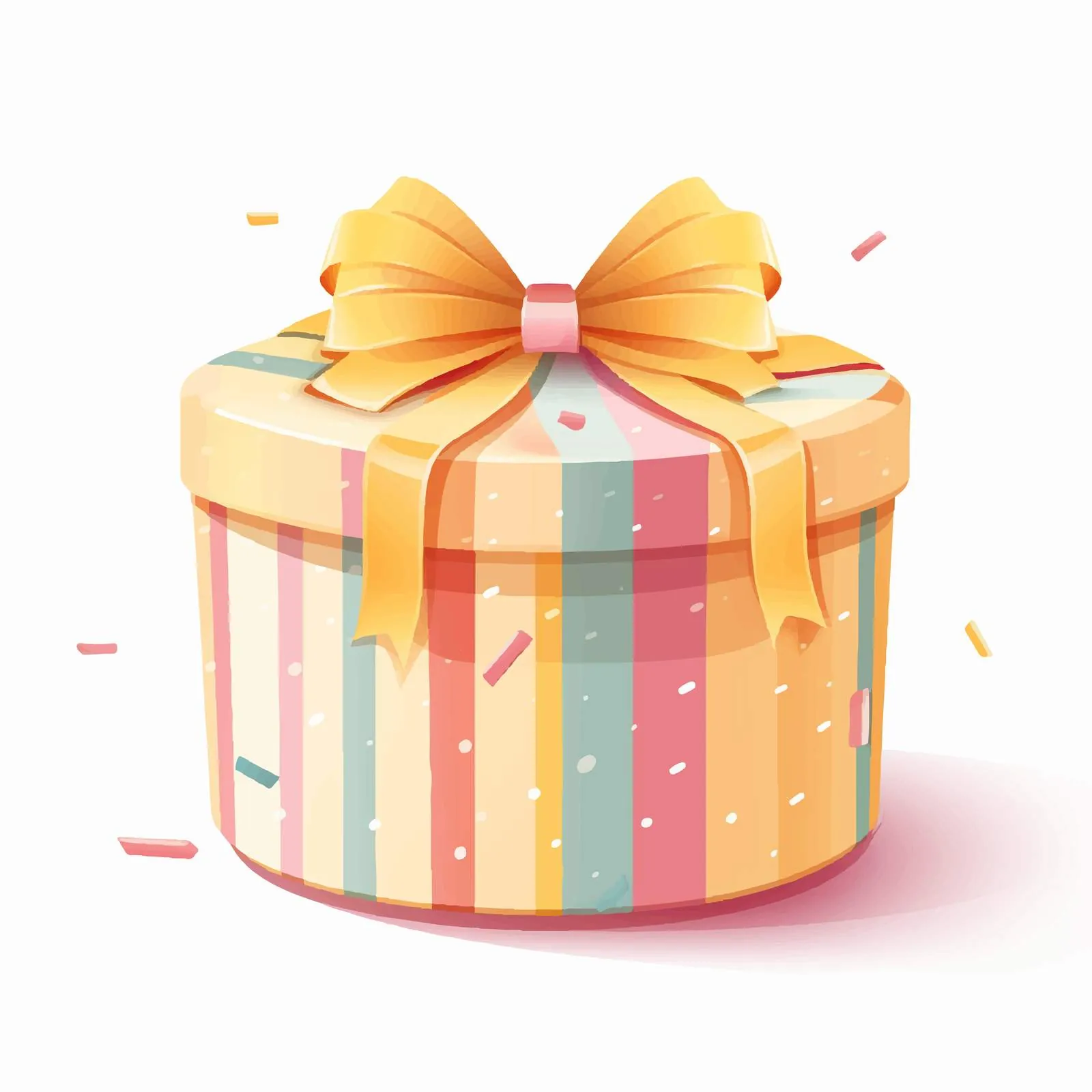 Round Gift Package in Soft Paper Wrapping — free download from Dotvec