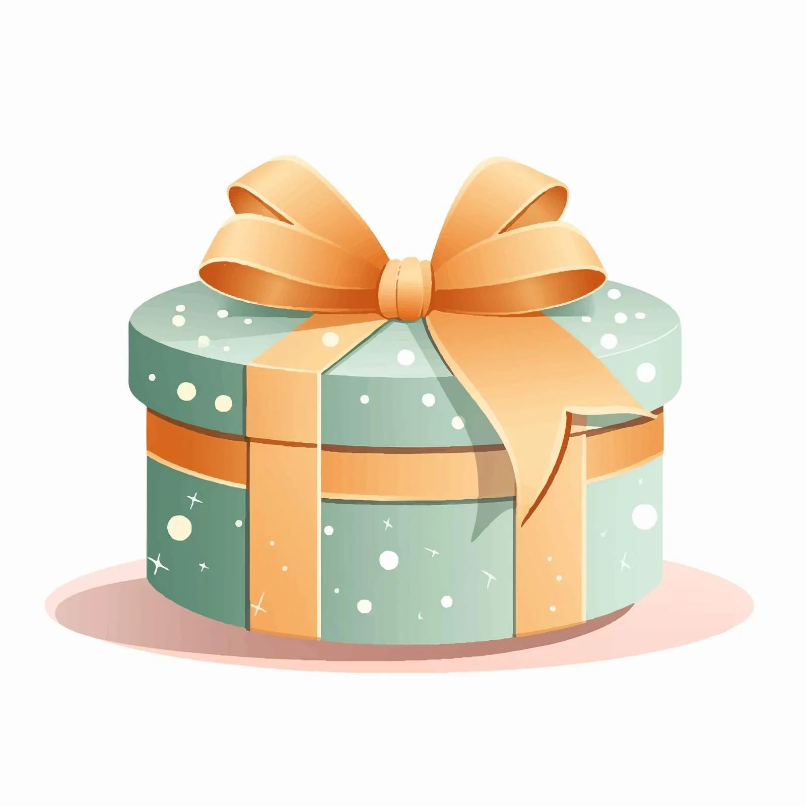 Round Gift Package in Soft Paper Wrapping — free download from Dotvec