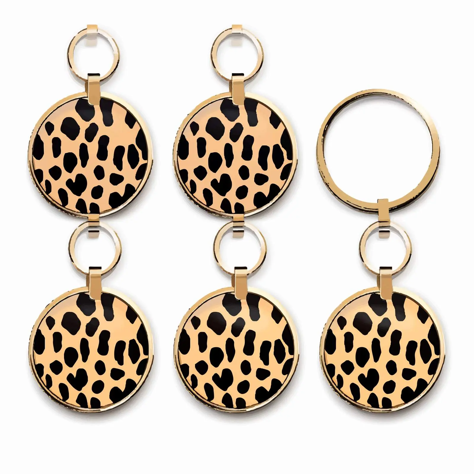 Leopard Skin Pattern Key Chain Magnet Cover Design — free download from Dotvec