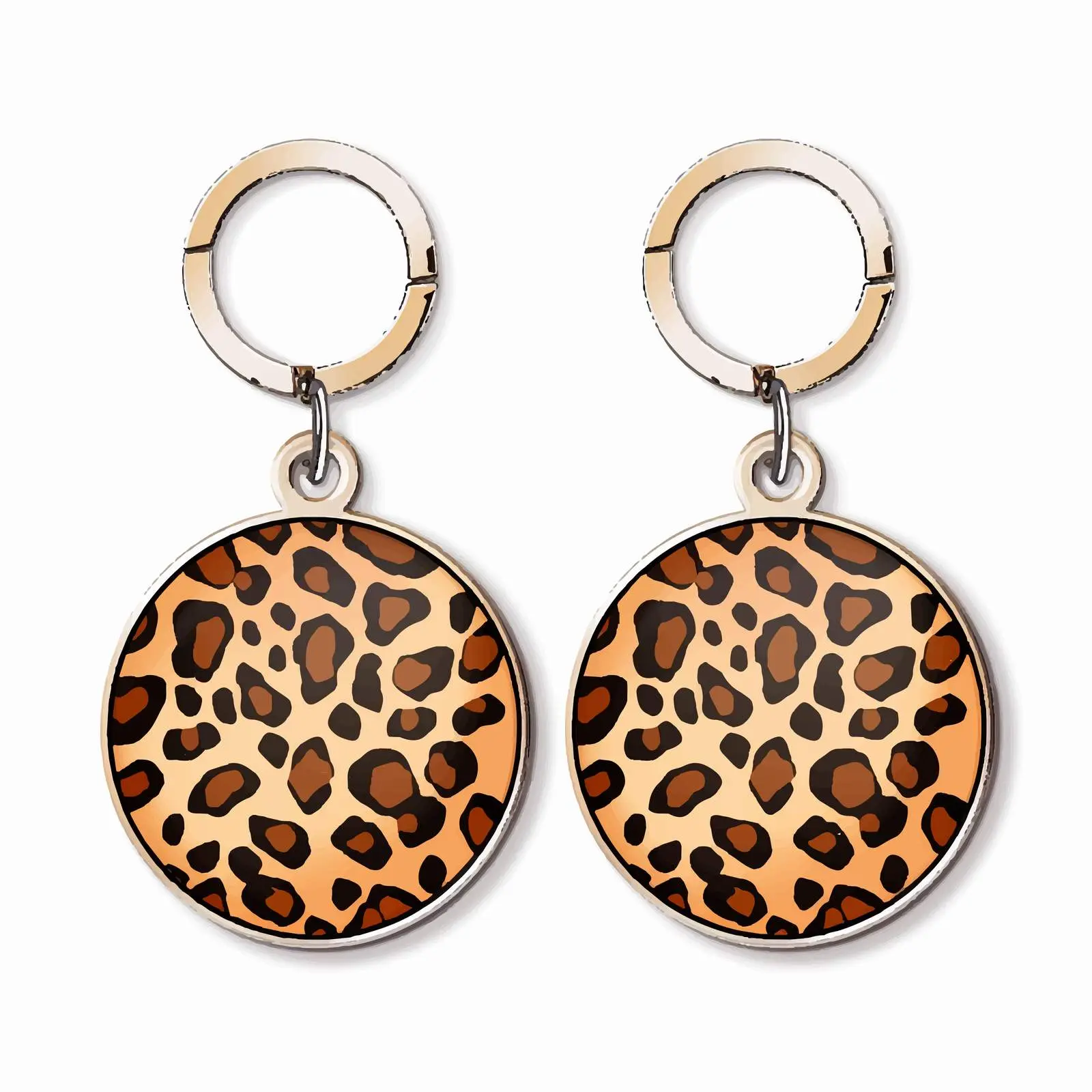 Leopard Skin Pattern Keychain Magnet Cover Design — free download from Dotvec