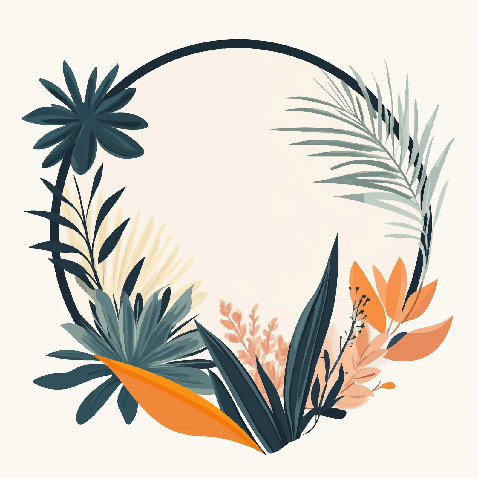 Exotic Plants and Leaves Organic Vector Design — free download from Dotvec