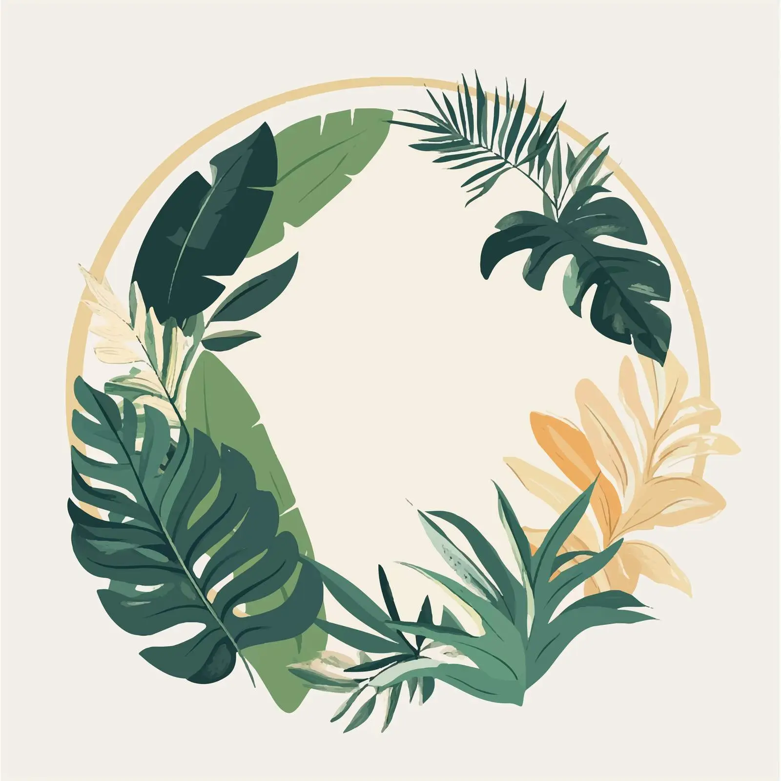 Exotic Plants and Leaves Organic Vector Template — free download from Dotvec