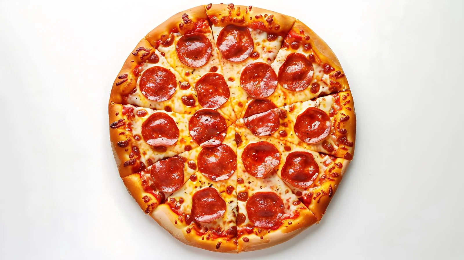 Delicious round pizza on white background — free download from Dotvec
