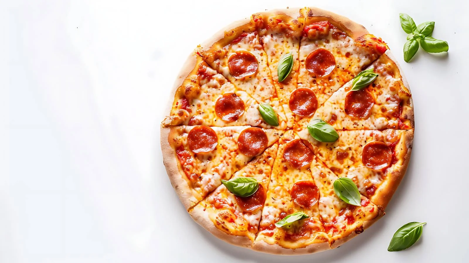 Round Pizza on White Background — free download from Dotvec