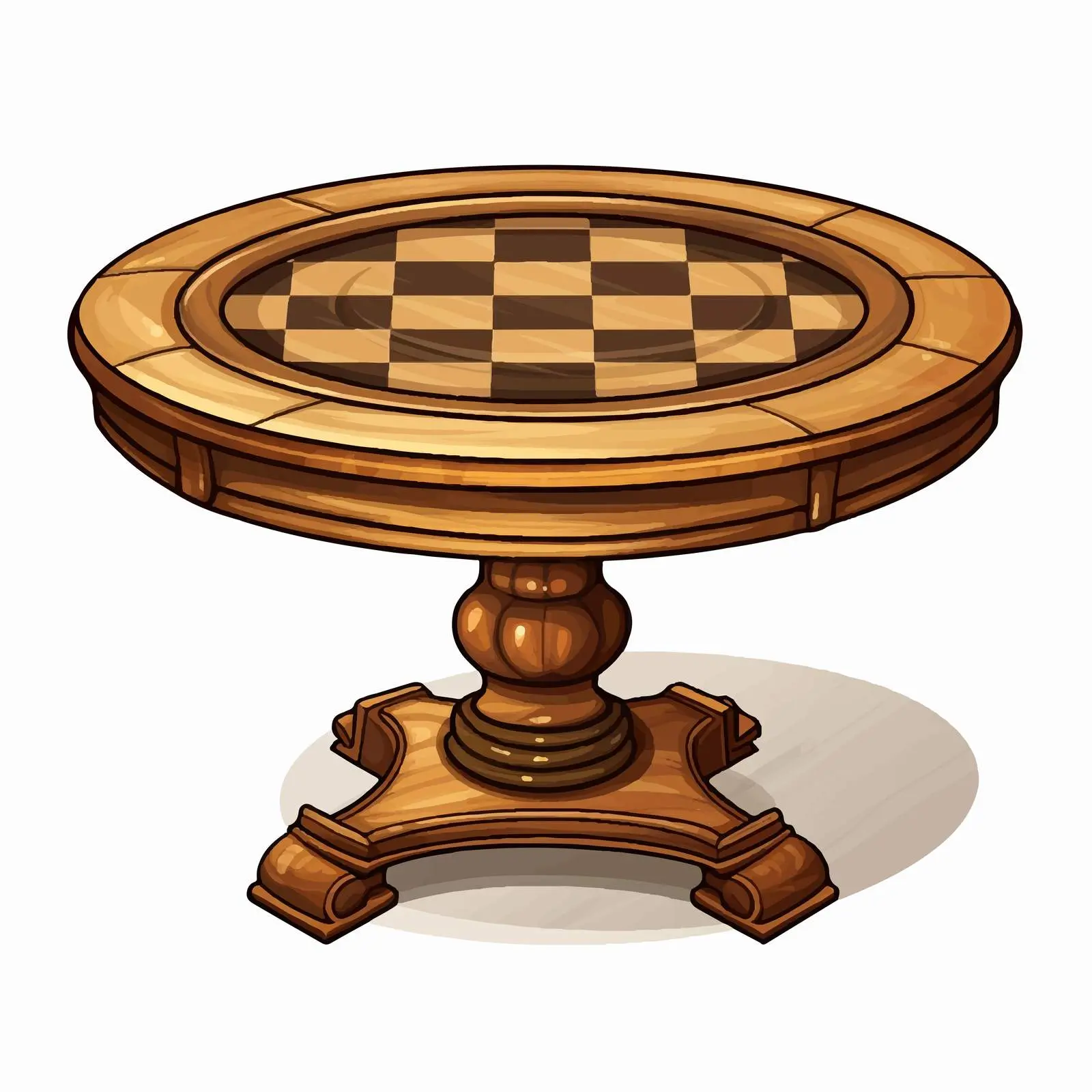 Colorful Round Table Cartoon Vector Illustration — free download from Dotvec