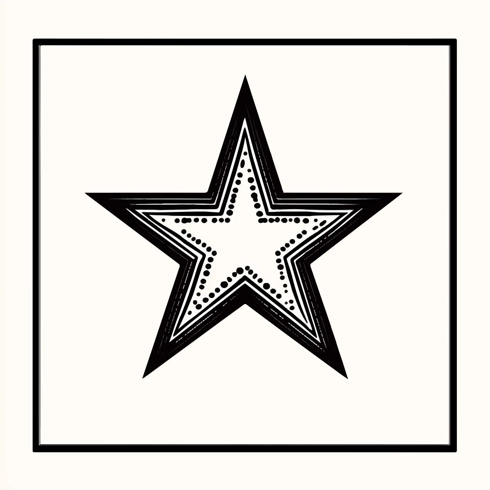 Flat Black Rounded Star Vector Illustration — free download from Dotvec