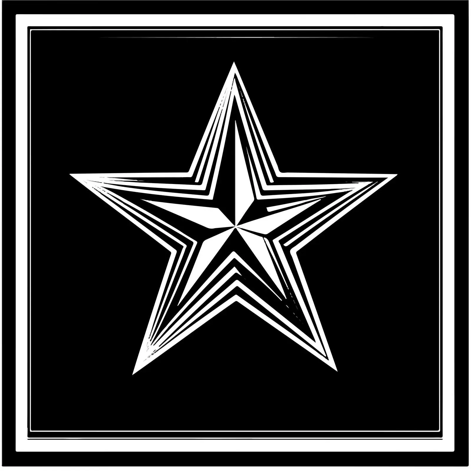 Flat Black Rounded Star Vector Illustration — free download from Dotvec