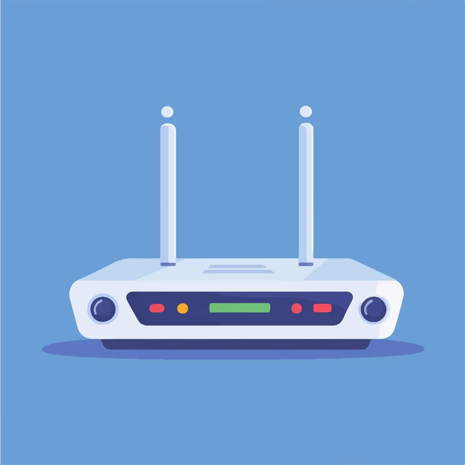 Flat Vector Illustration of Router Technology – free router image from Dotvec