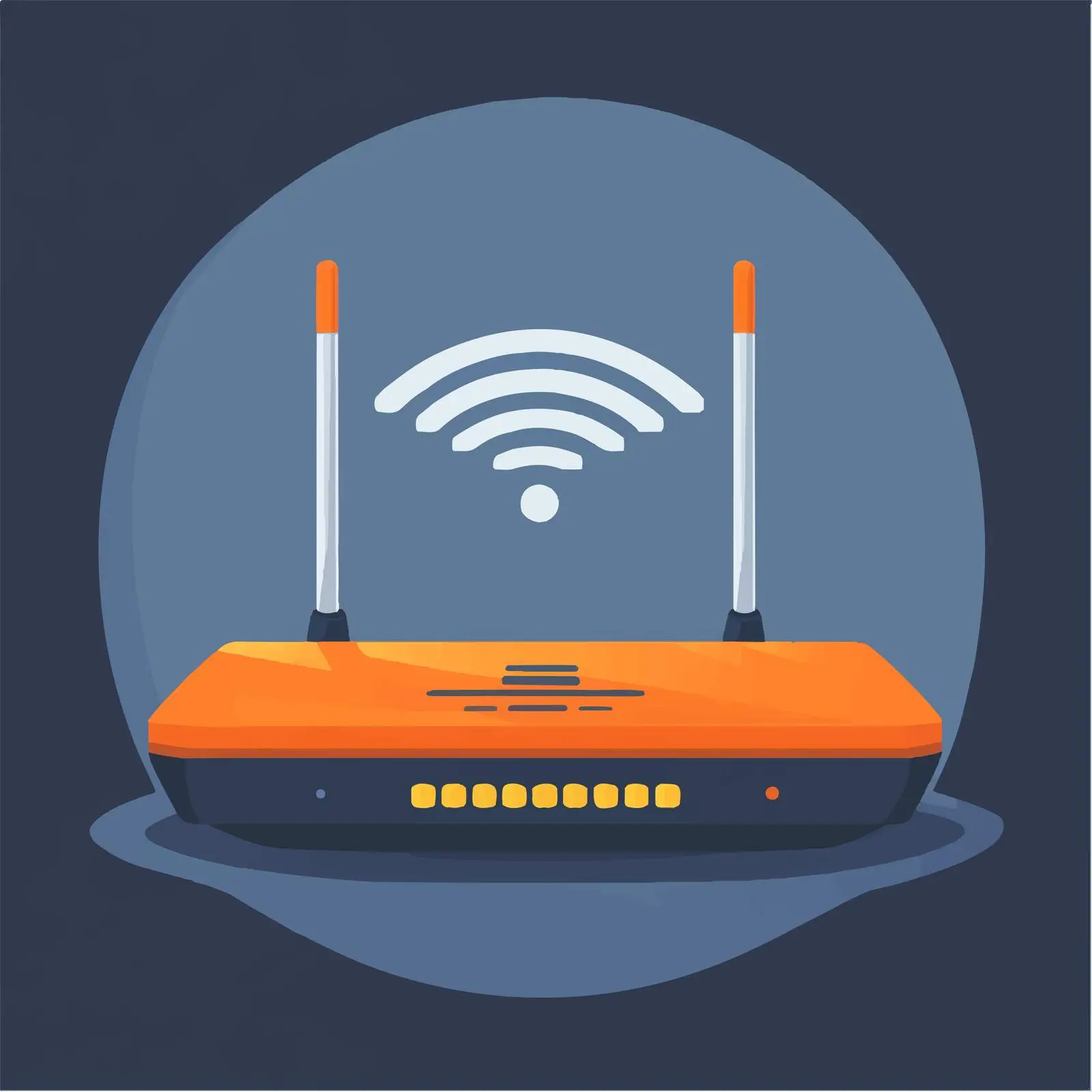 Flat Vector Illustration of Router and Internet Technology — free download from Dotvec