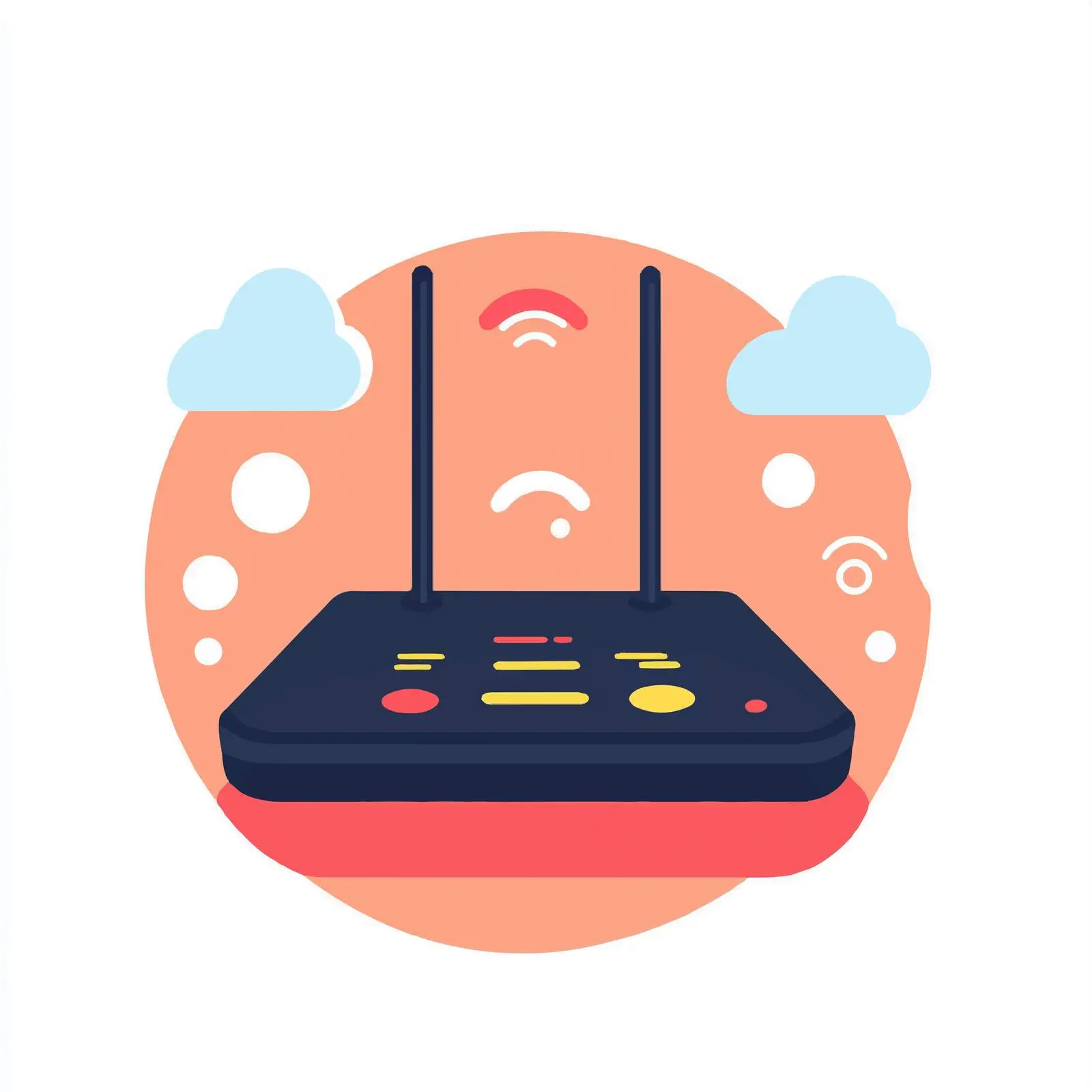 Flat Vector Illustration of Internet Router Technology – free router image from Dotvec