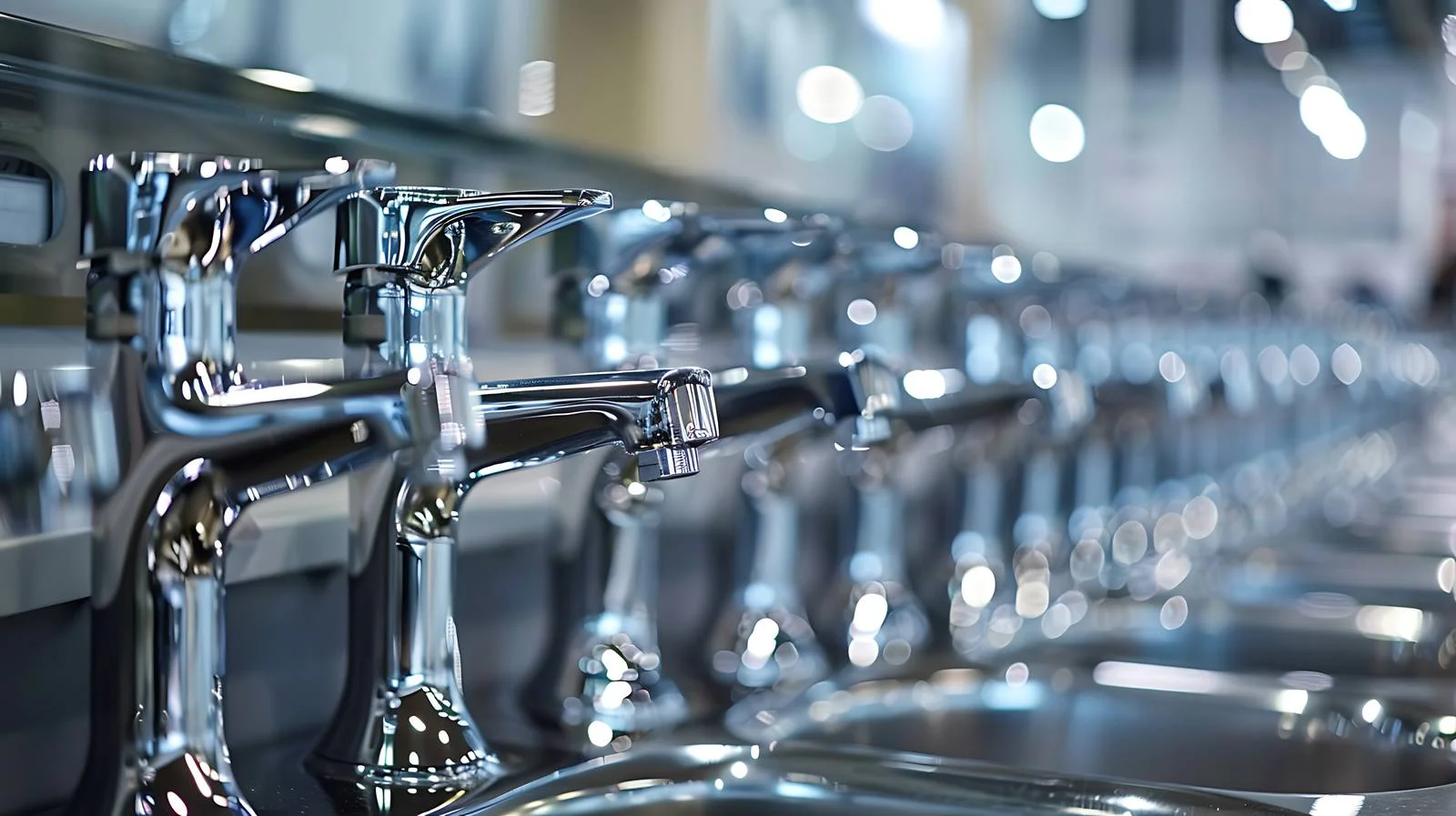 Metal Water Taps Showroom Display — free download from Dotvec