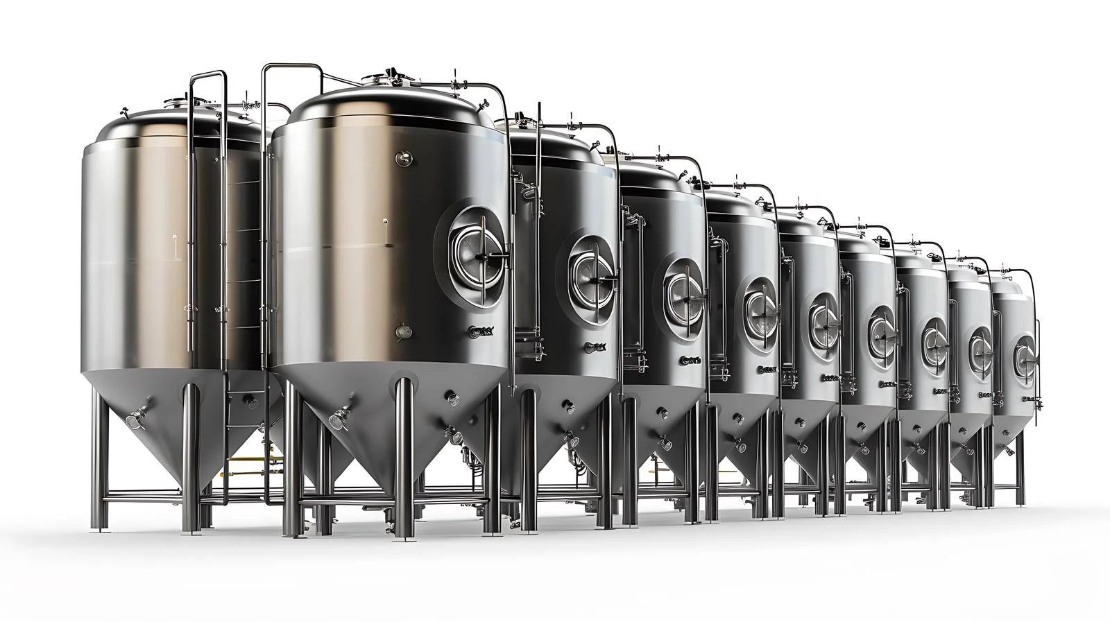 Beer Fermentation Steel Tank Array – free fermentation image from Dotvec