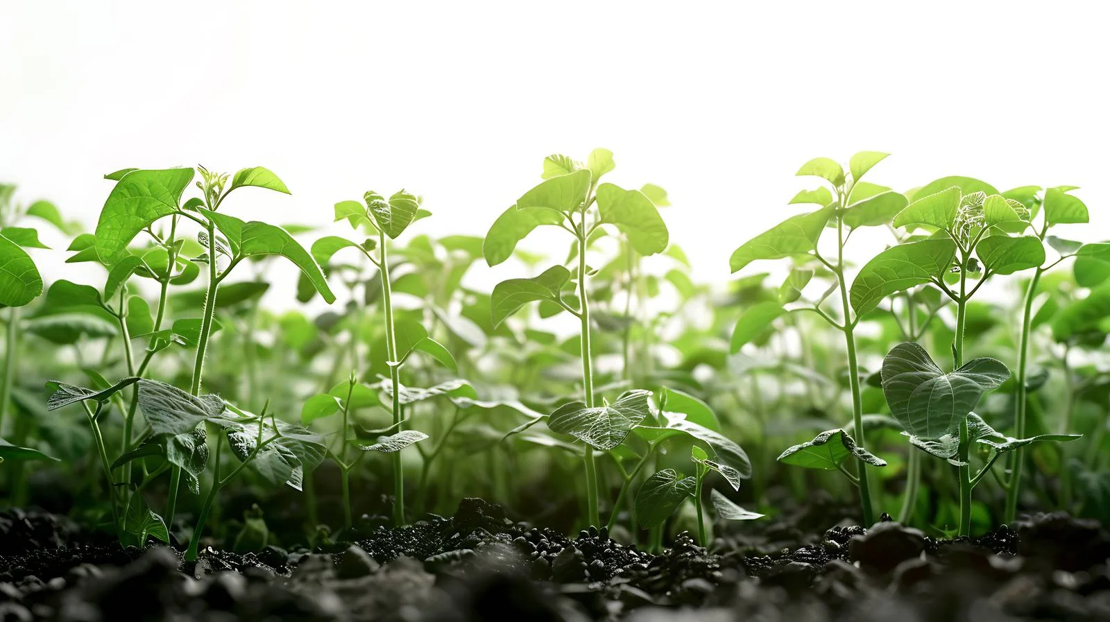 Lush Morning Glow on Soybean Saplings — free download from Dotvec