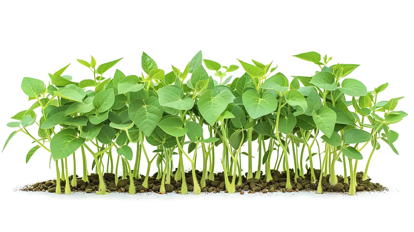 Glowing Young Soybean Rows at Dawn — free download from Dotvec