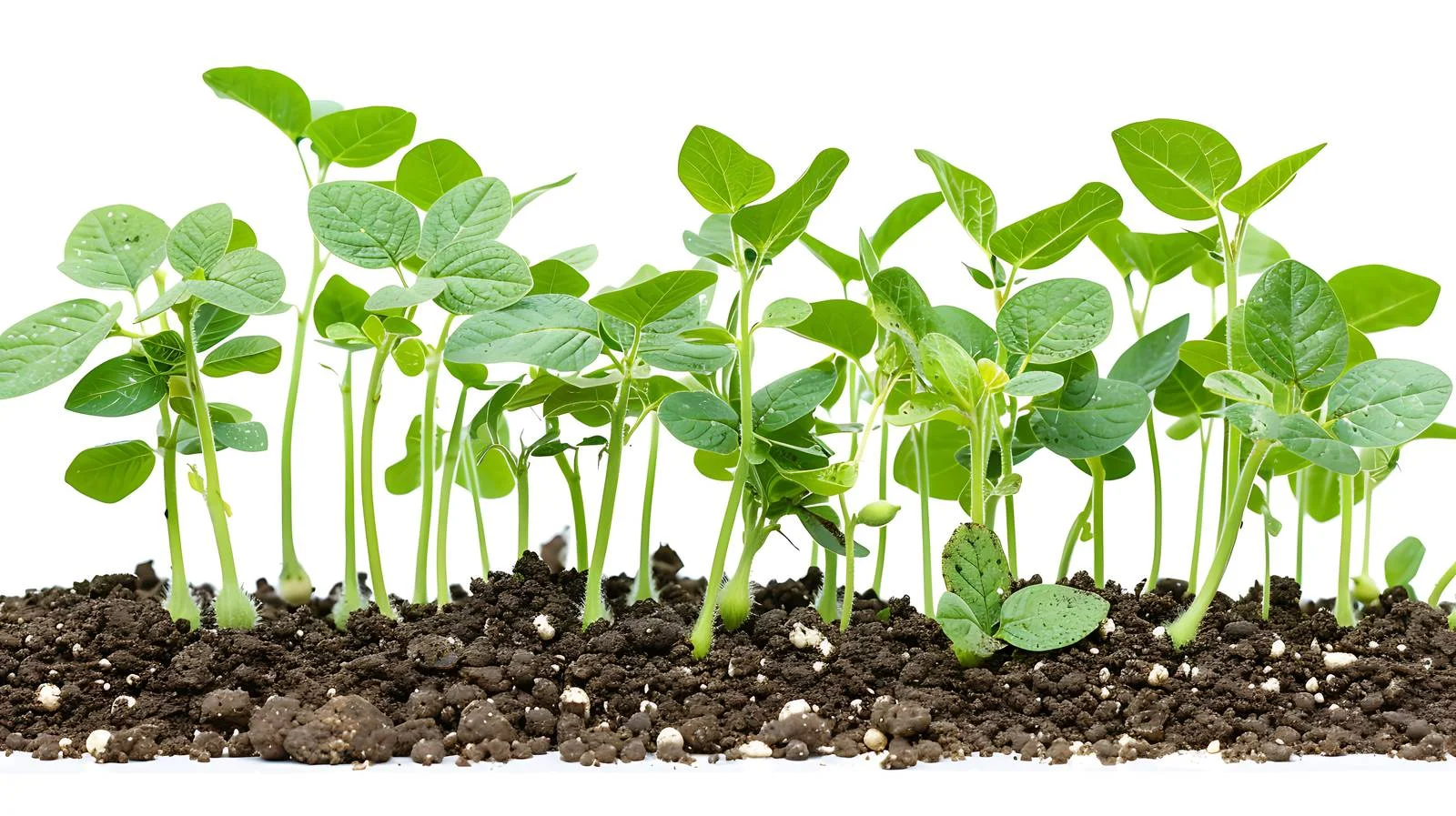 Vibrant Young Soybean Rows in Sunlight — free download from Dotvec