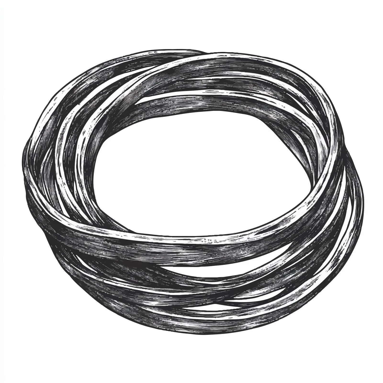 Black and White Cartoon Rubber Band Vector — free download from Dotvec