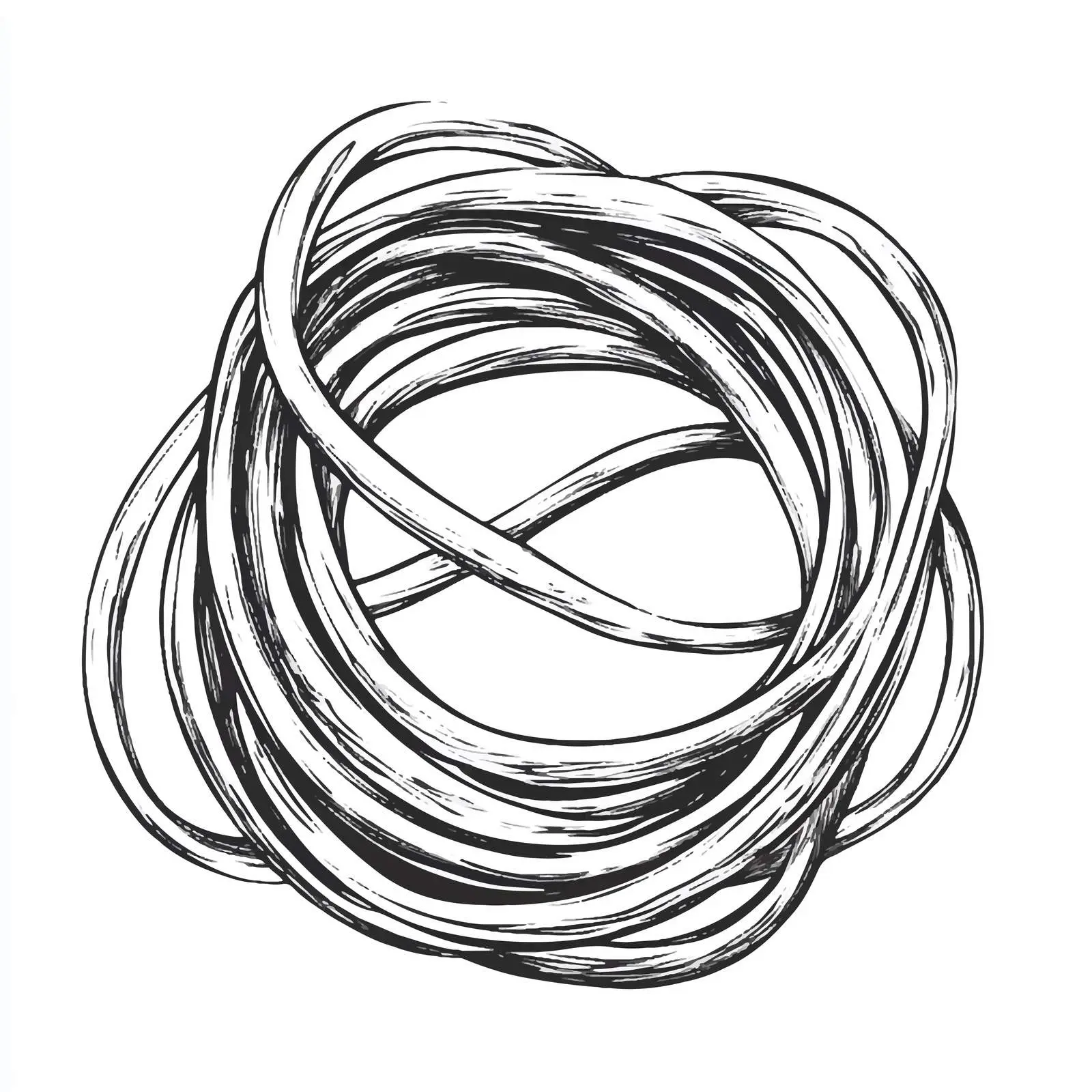 Black and White Rubber Band Cartoon Vector — free download from Dotvec