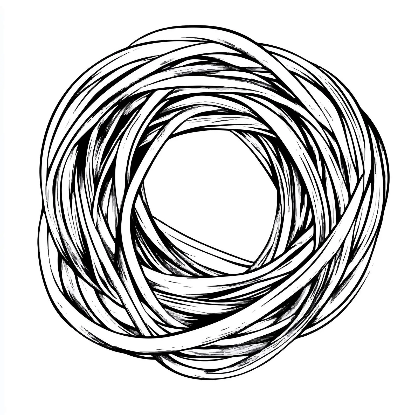 Black and White Cartoon Rubber Band Vector — free download from Dotvec