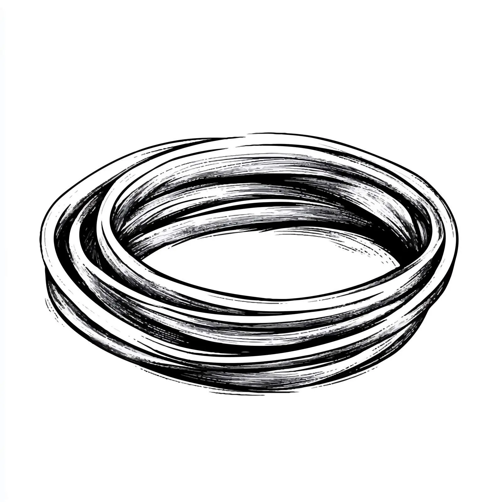 Black and White Rubber Band Cartoon Vector — free download from Dotvec