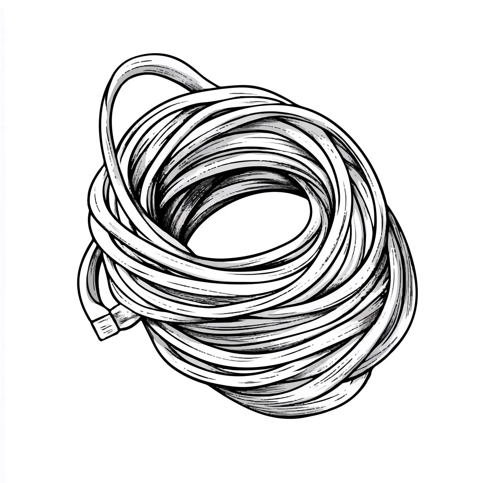 Black and White Rubber Band Vector Illustration — free download from Dotvec