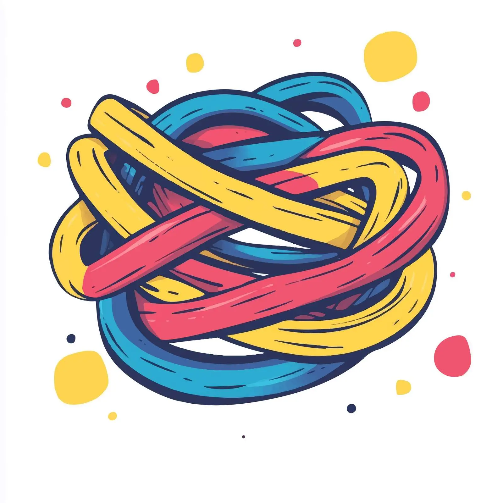 Hand-Drawn Cartoon Rubber Band Vector Illustration — free download from Dotvec