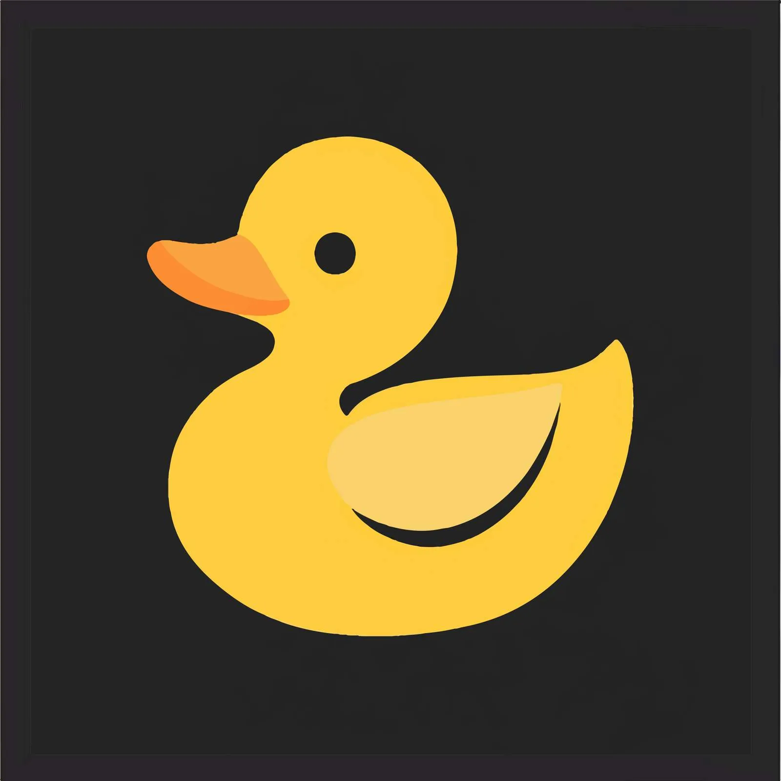 Rubber Duck Silhouette Flat Vector Illustration — free download from Dotvec
