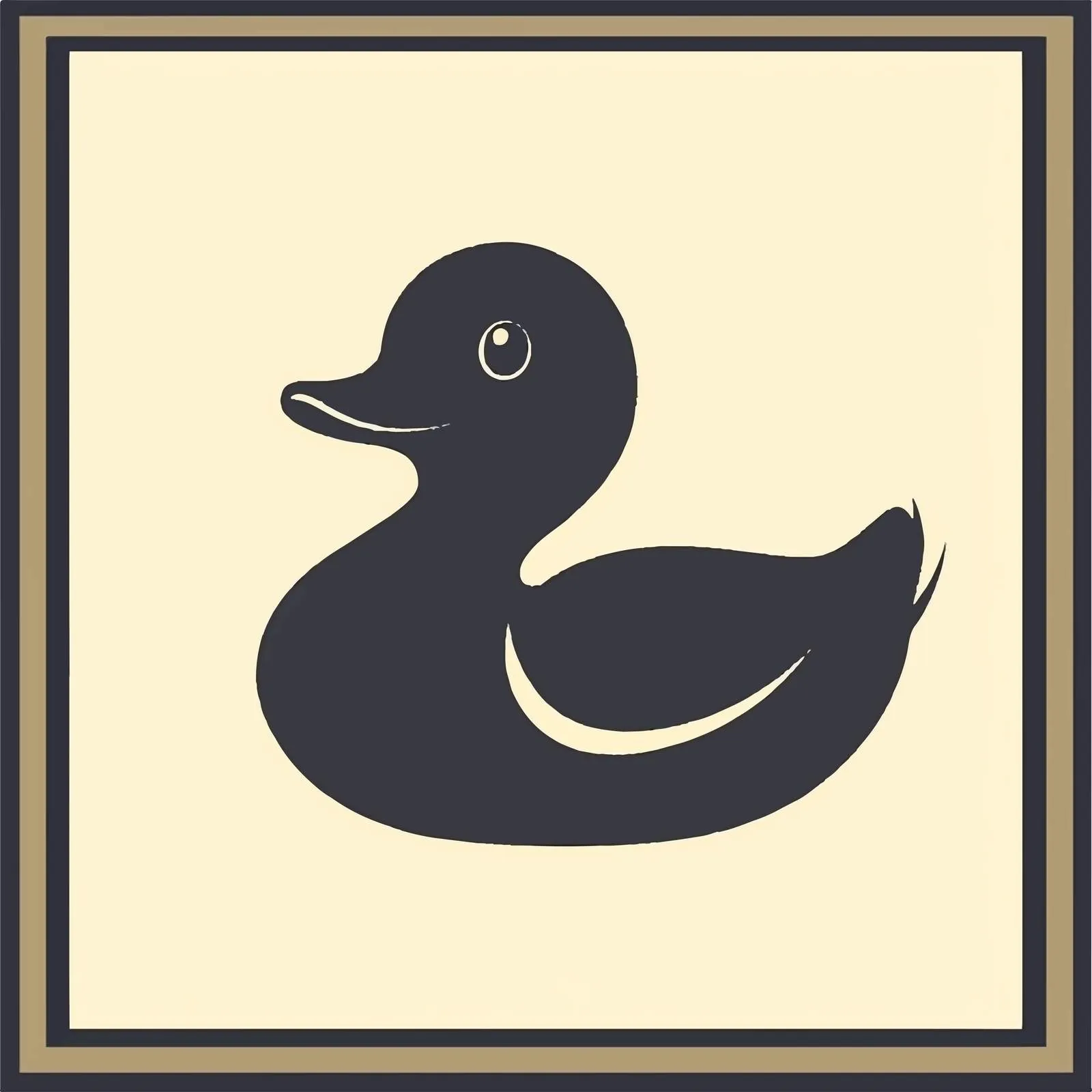 Rubber Duck Silhouette Vector Illustration — free download from Dotvec