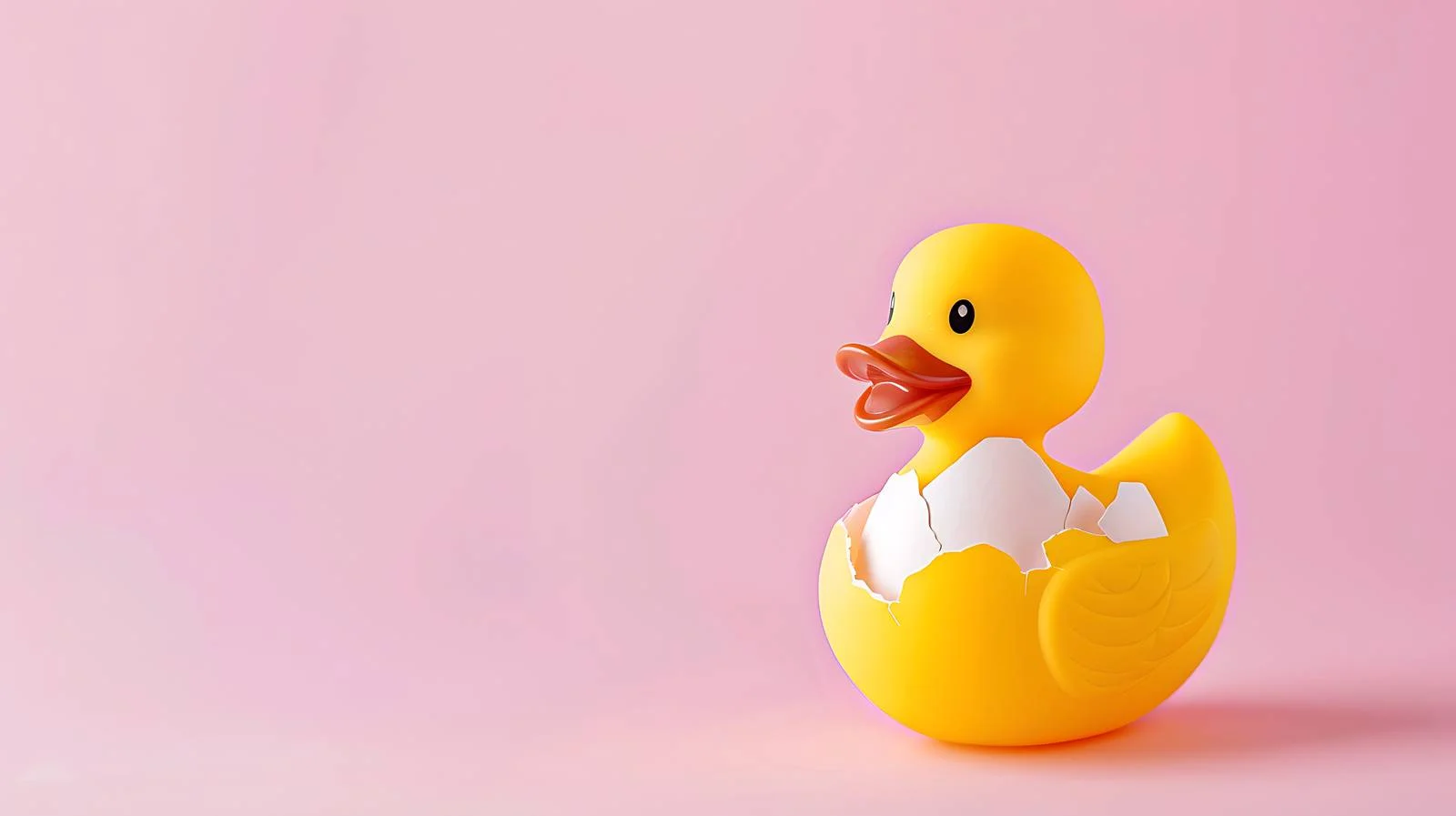 Adorable Rubber Duck and Cracked Eggshell — free download from Dotvec