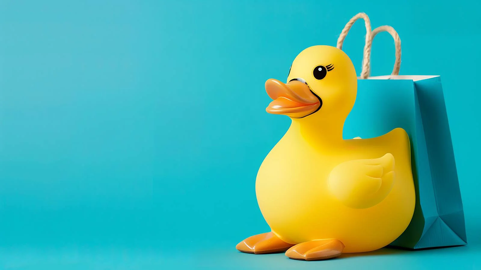 Quirky Rubber Duck Shopping Concept — free download from Dotvec