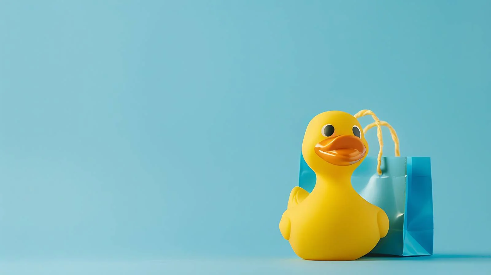 Rubber Duck with Shopping Bag — free download from Dotvec
