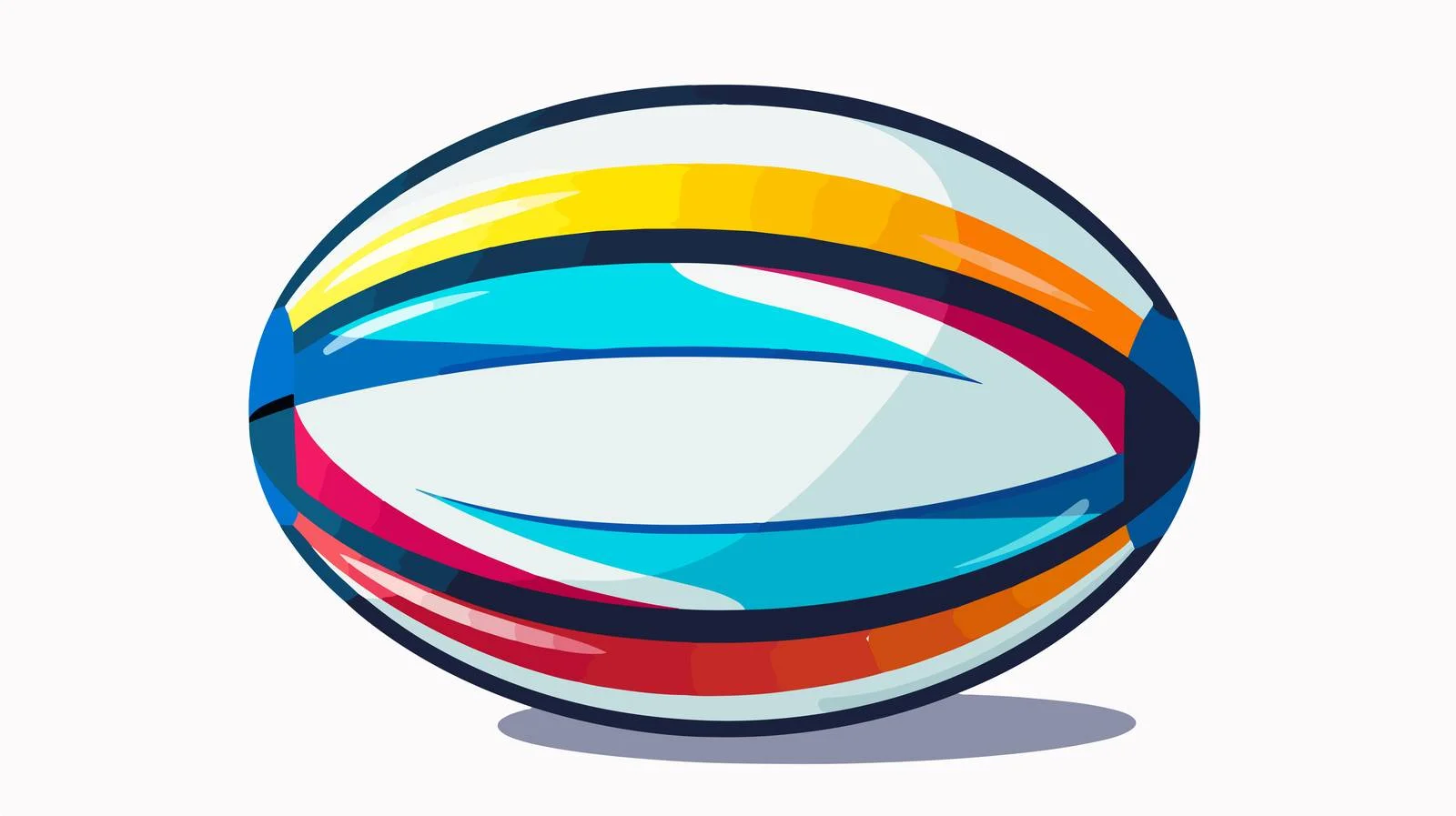 Flat Design Rugby Ball Illustration — free download from Dotvec