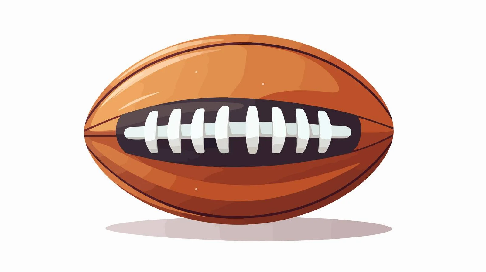 Rugby Ball Flat Design Style Illustration — free download from Dotvec