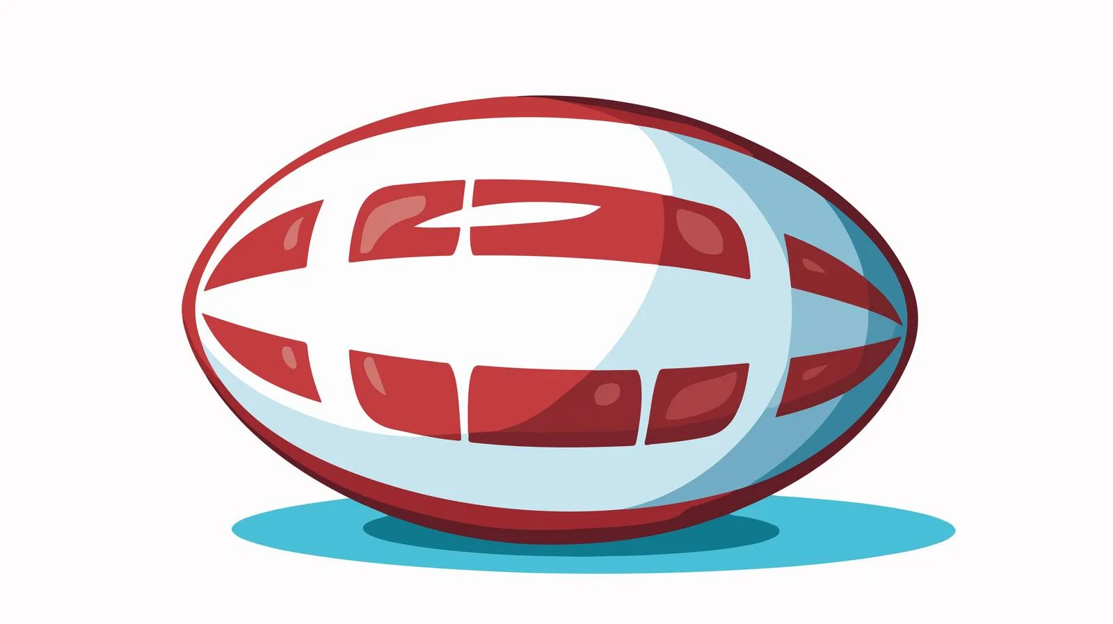 Rugby Ball Flat Design Style Illustration — free download from Dotvec