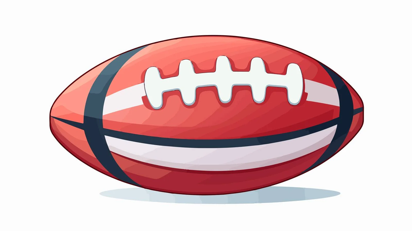 Rugby Ball Flat Design Style Image — free download from Dotvec
