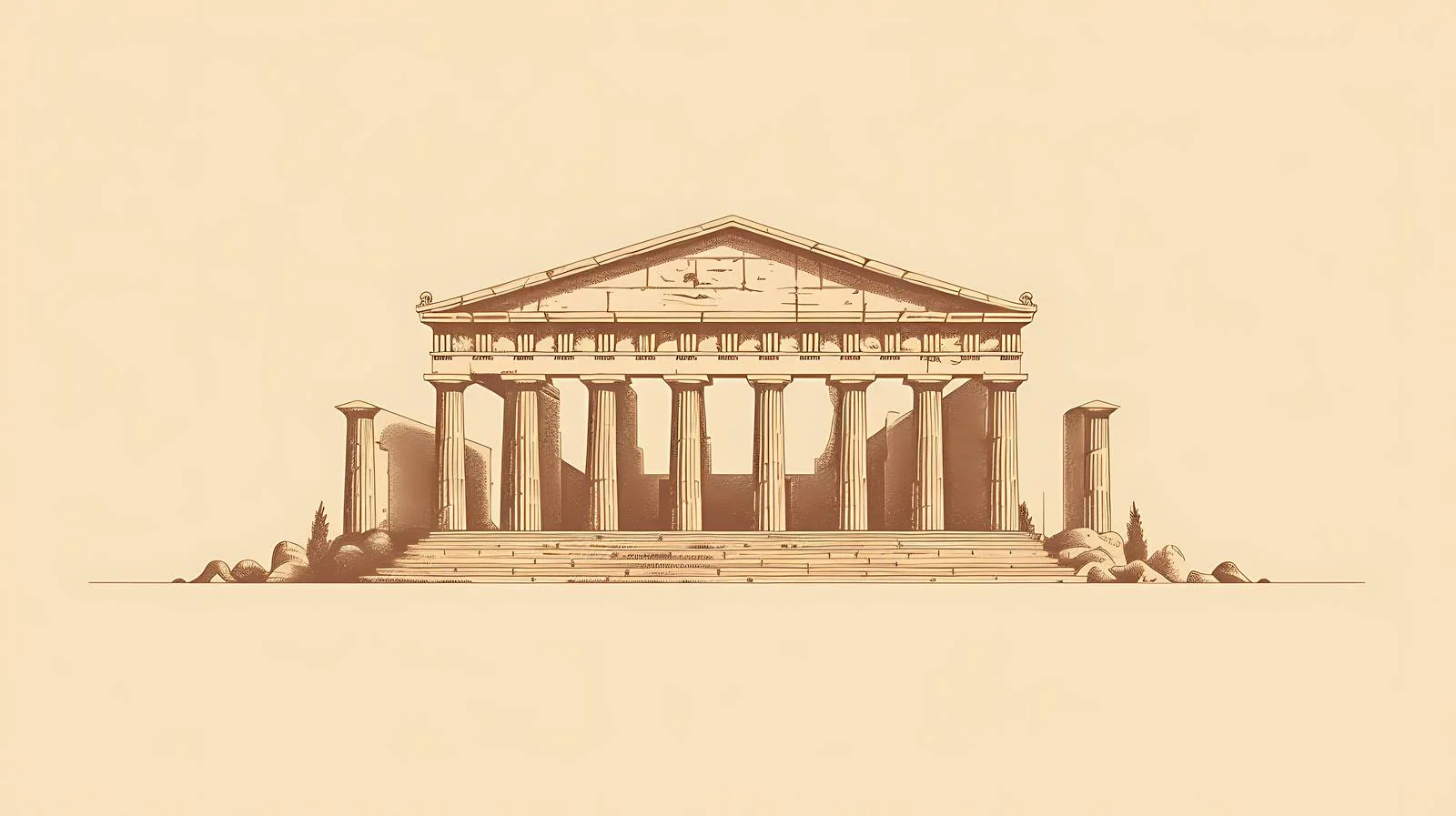 Ancient Greek Temple Arches Ruins — free download from Dotvec