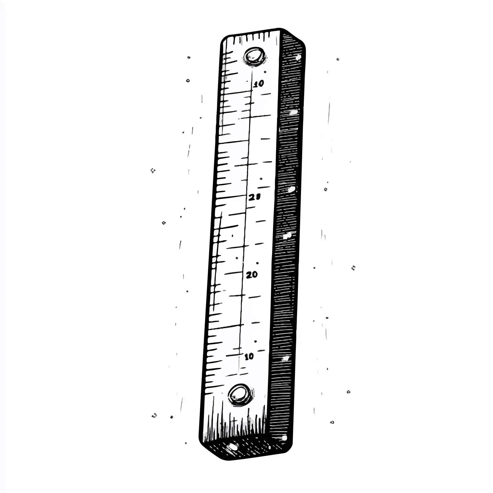 Black and White Cartoon Ruler Vector Illustration — free download from Dotvec