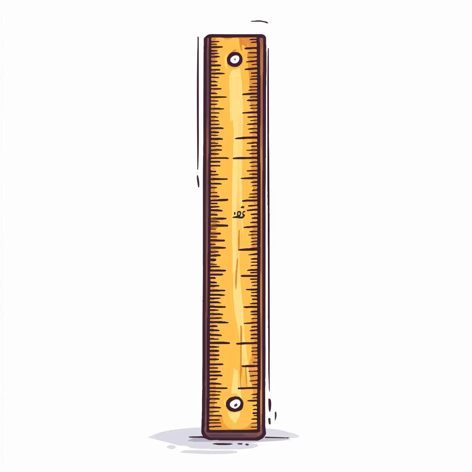 Hand-Drawn Cartoon Ruler Vector Illustration — free download from Dotvec