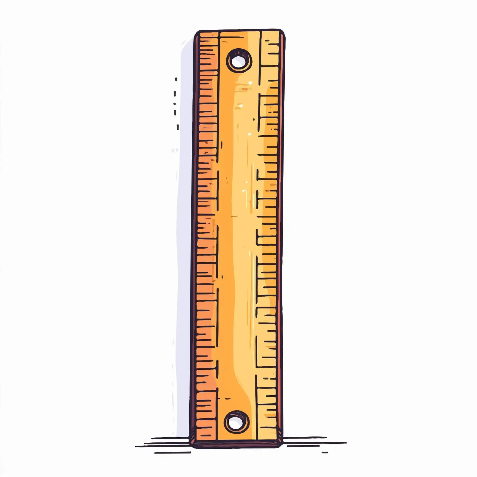 Hand-Drawn Cartoon Ruler Vector Illustration — free download from Dotvec